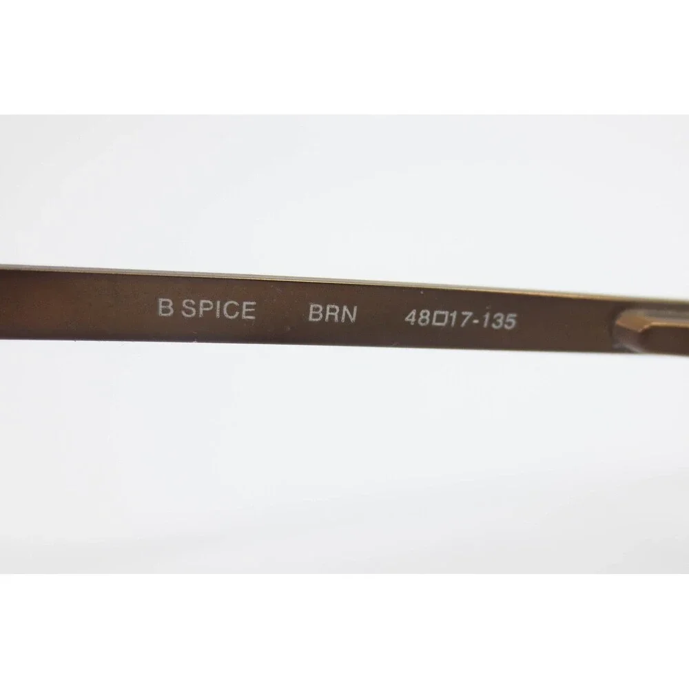 Bongo B Spice BRN Brown Rectangular Metal Eyeglass Frames 48-17-135